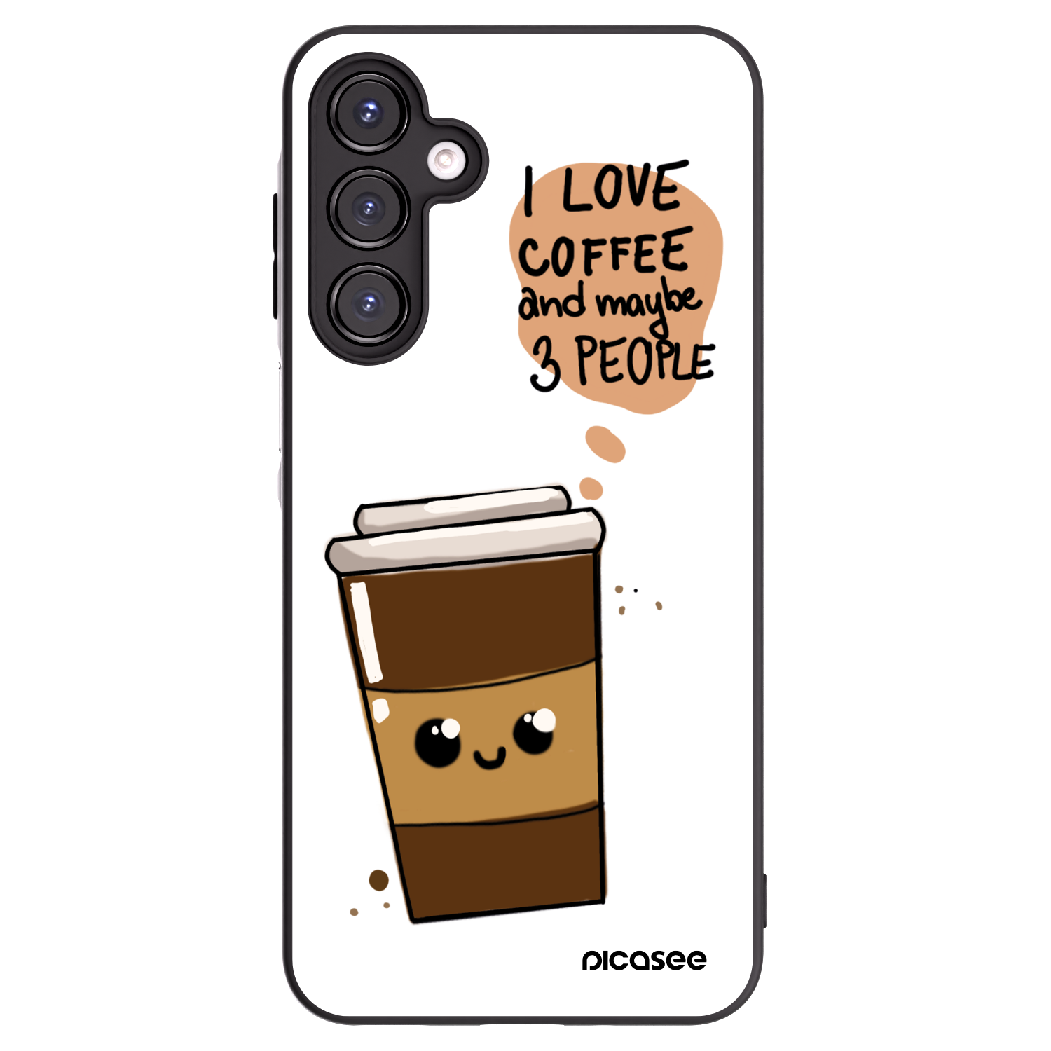 Picasee silikonový černý obal pro Samsung Galaxy A16 5G - Cute coffee