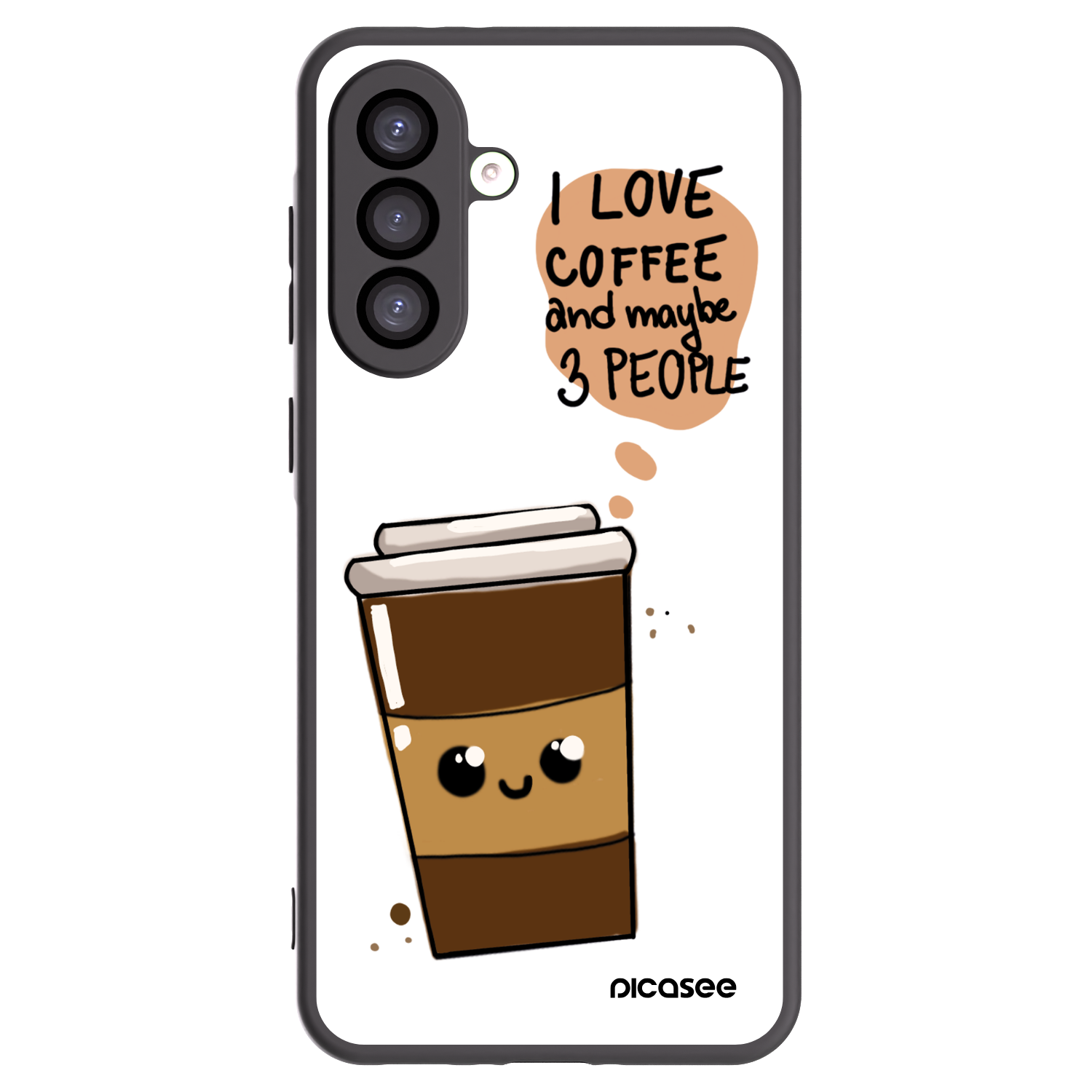 Picasee silikonový černý obal pro Samsung Galaxy A26 5G A266B - Cute coffee