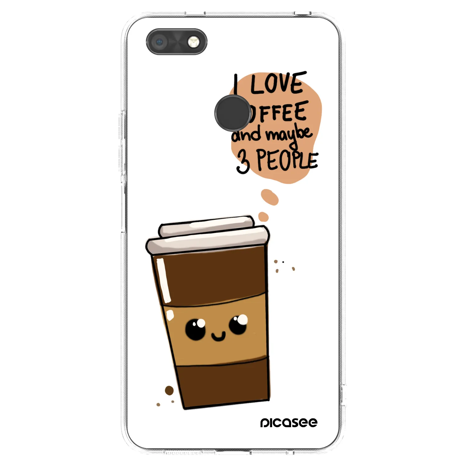 Picasee silikonový průhledný obal pro Huawei P9 Lite Mini - Cute coffee