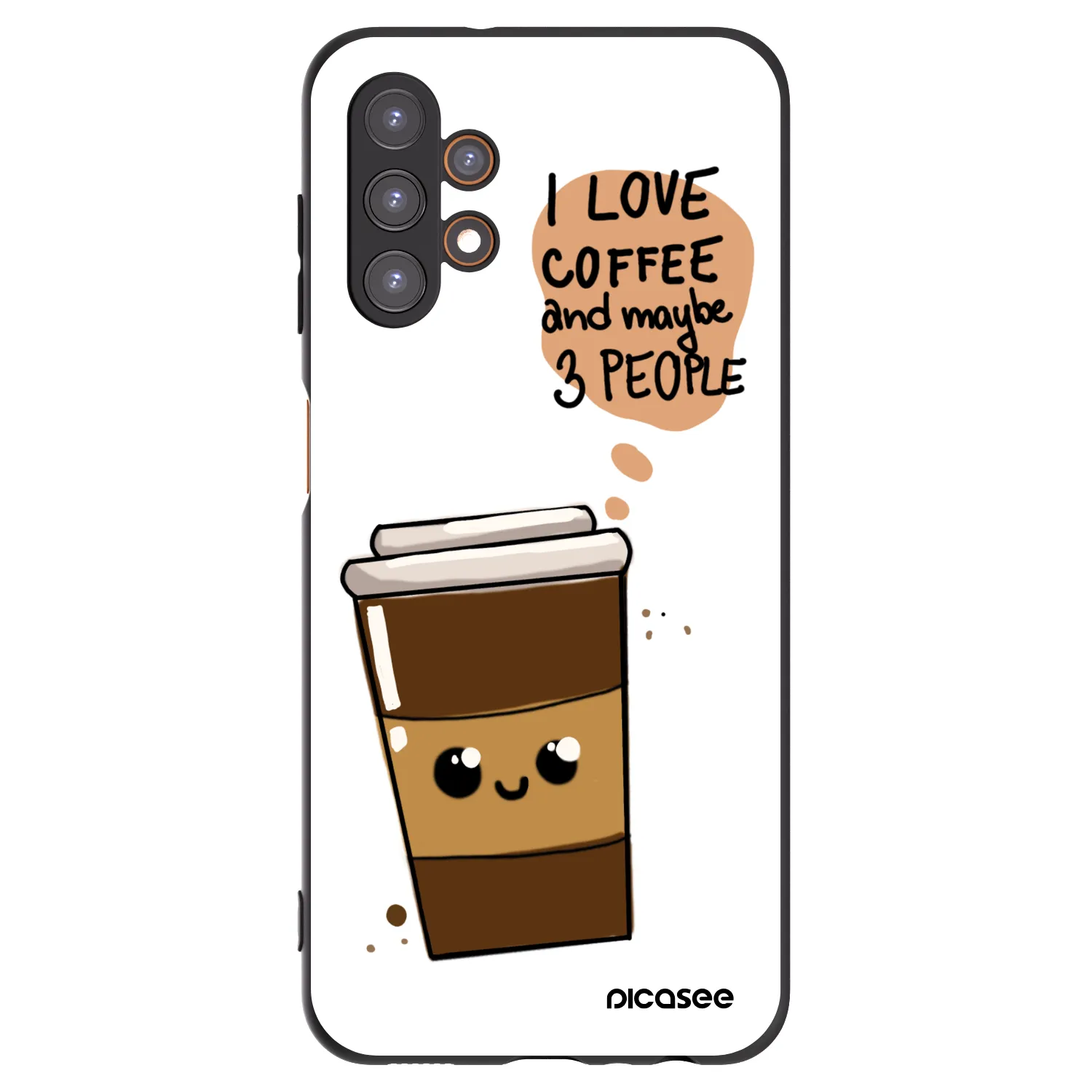 Picasee silikonový černý obal pro Samsung Galaxy A13 5G - Cute coffee