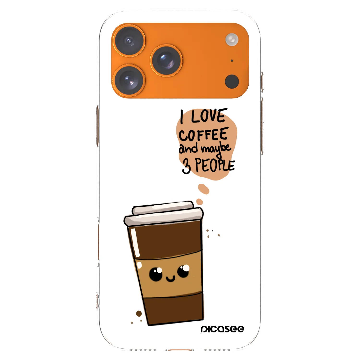 Picasee silikonový průhledný obal pro Apple iPhone 17 Pro Max - Cute coffee