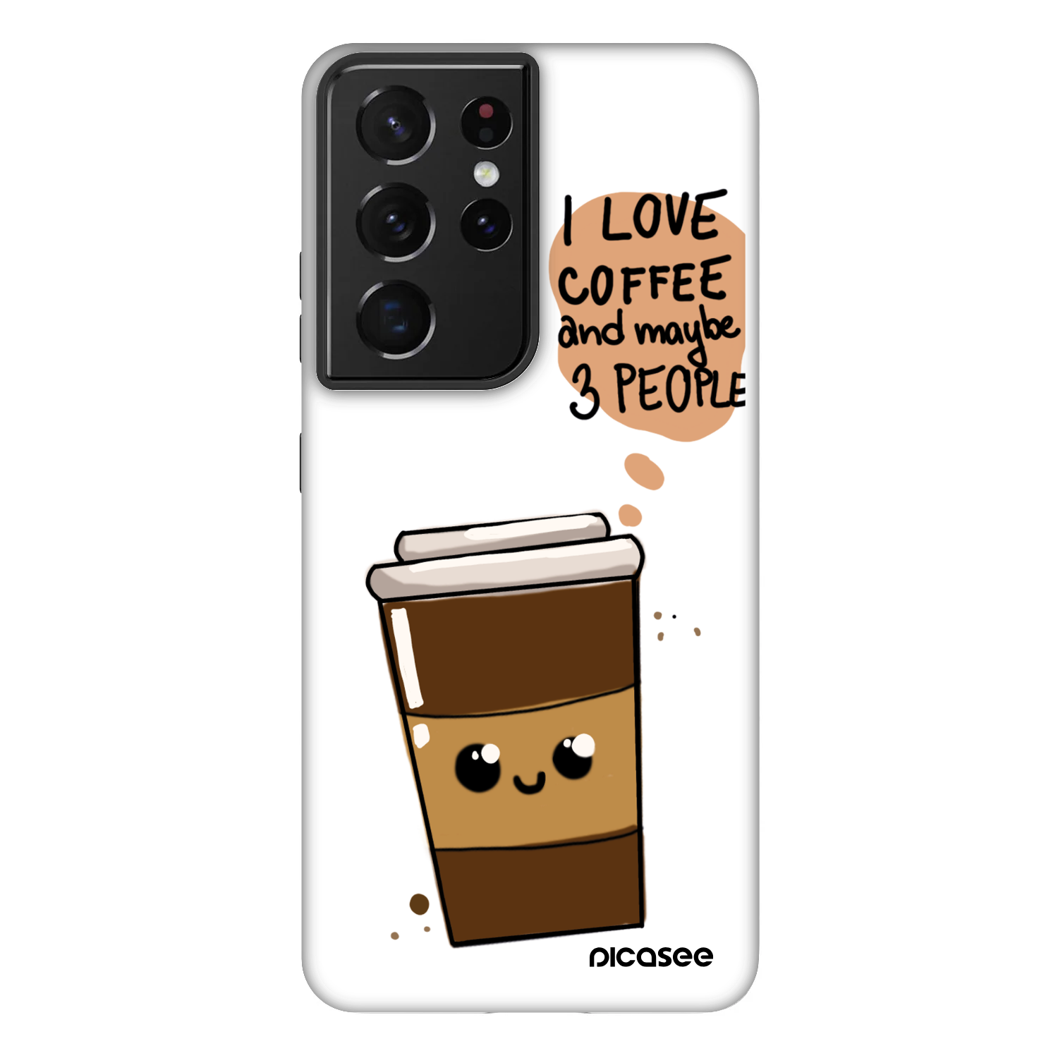 Picasee Fashion Case pro Samsung Galaxy S21 Ultra 5G G998B - Cute coffee