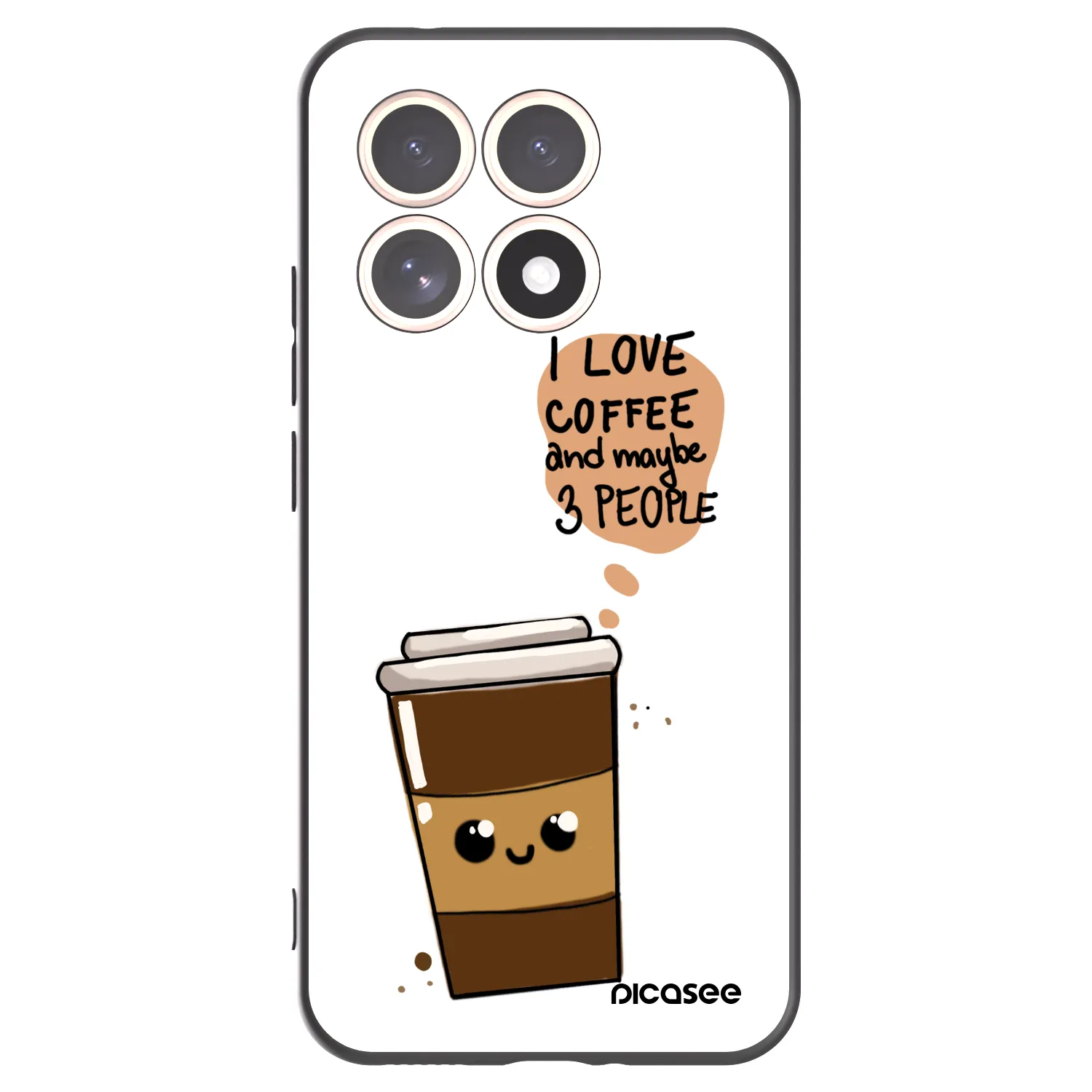 Picasee silikonový černý obal pro Xiaomi 15T - Cute coffee