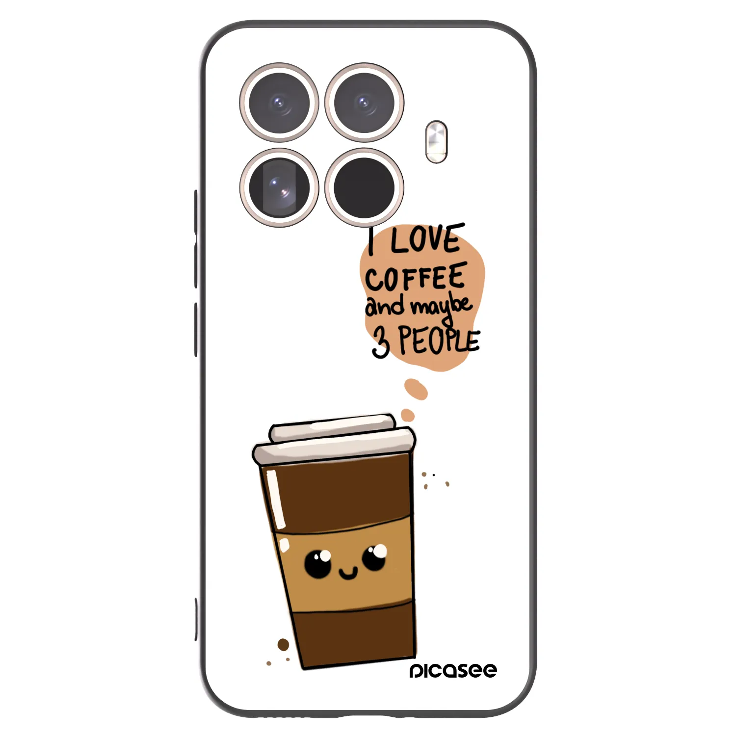 Picasee silikonový černý obal pro Xiaomi 15T Pro - Cute coffee