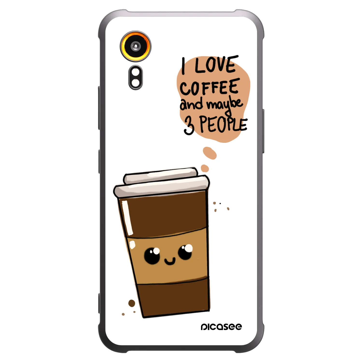 Picasee silikonový černý obal pro Samsung Galaxy Xcover 7 - Cute coffee