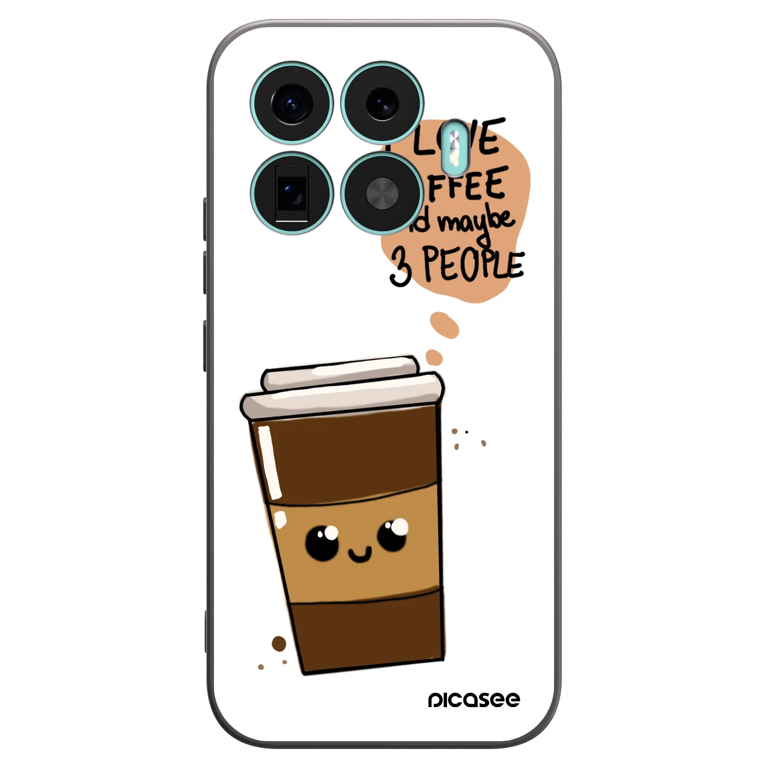 Picasee silikonový černý obal pro Xiaomi 17T - Cute coffee