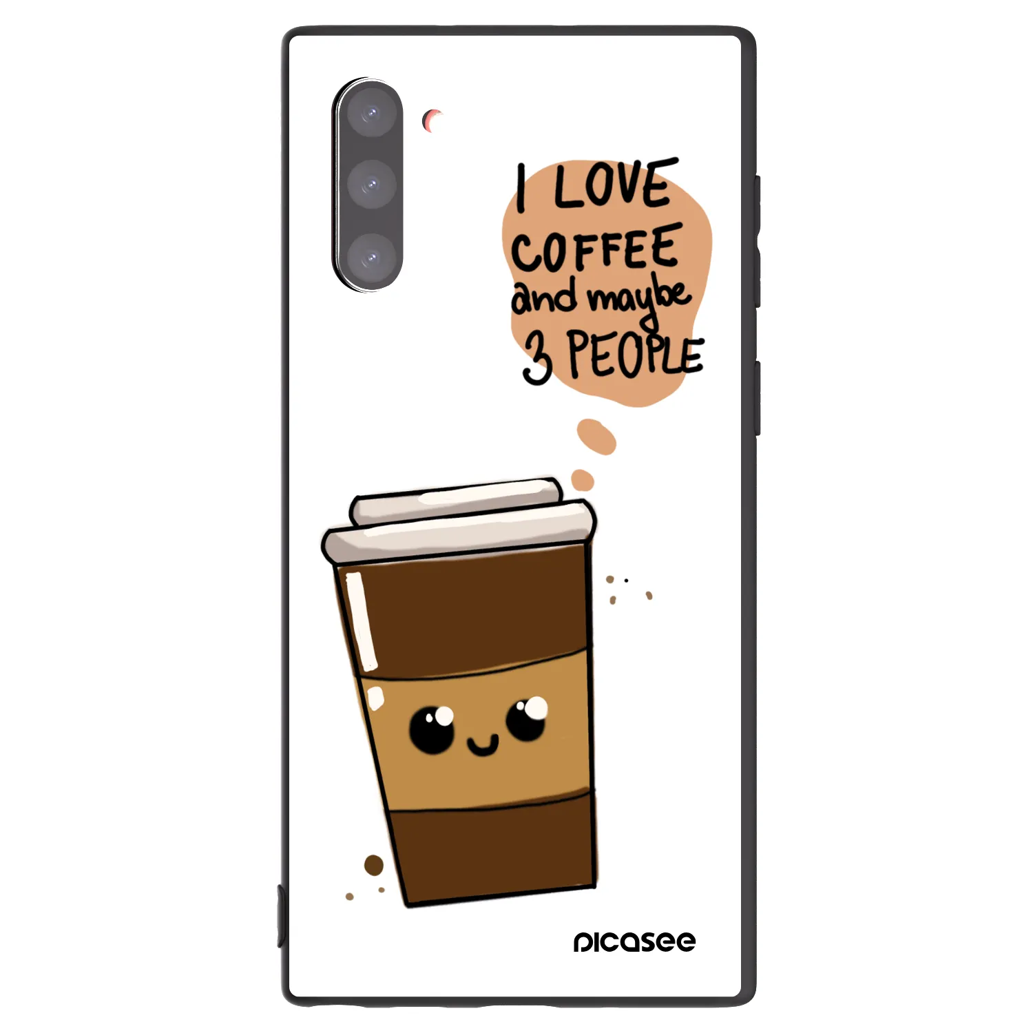 Picasee silikonový černý obal pro Samsung Galaxy Note 10 N970F - Cute coffee