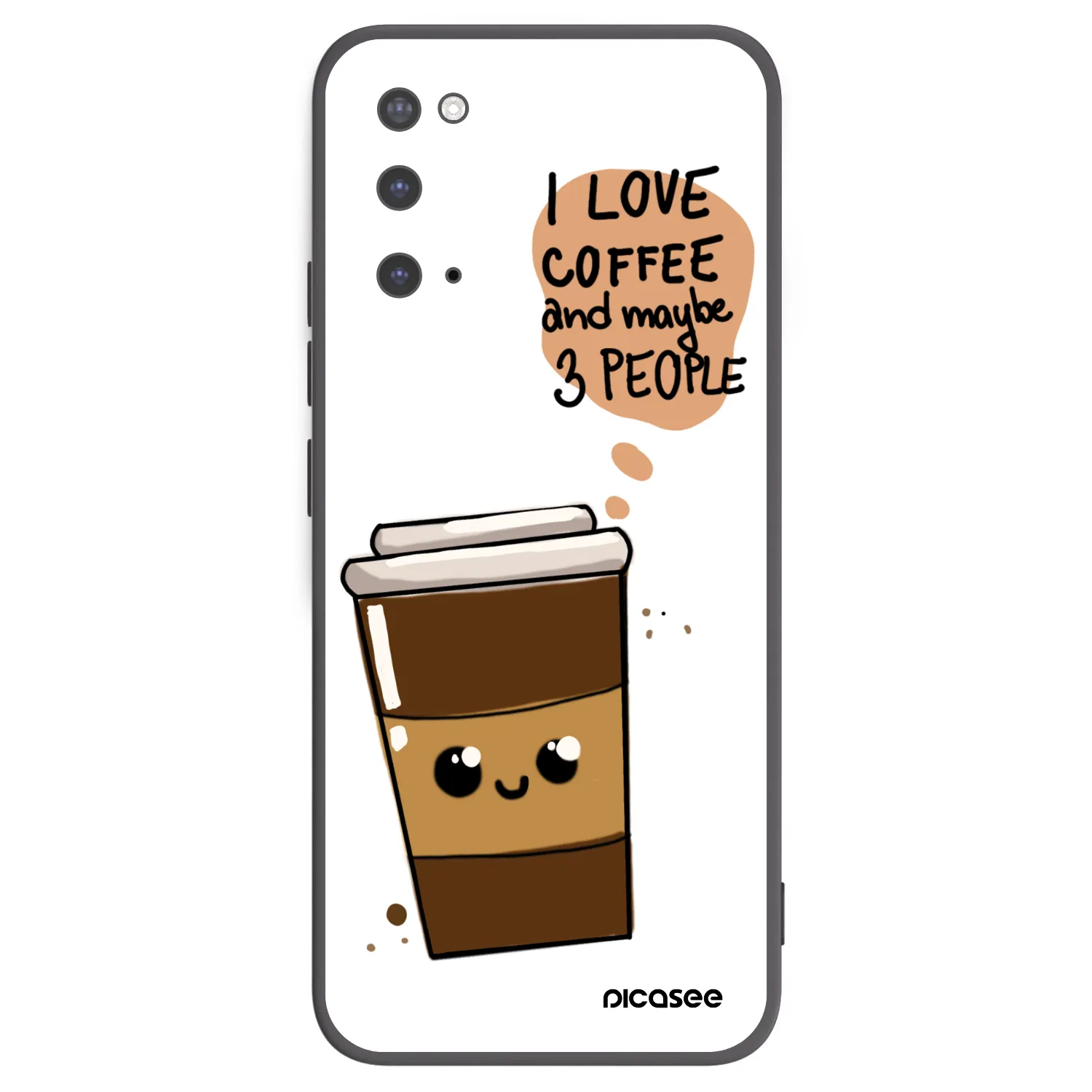 Picasee silikonový černý obal pro Samsung Galaxy S20 G980F - Cute coffee
