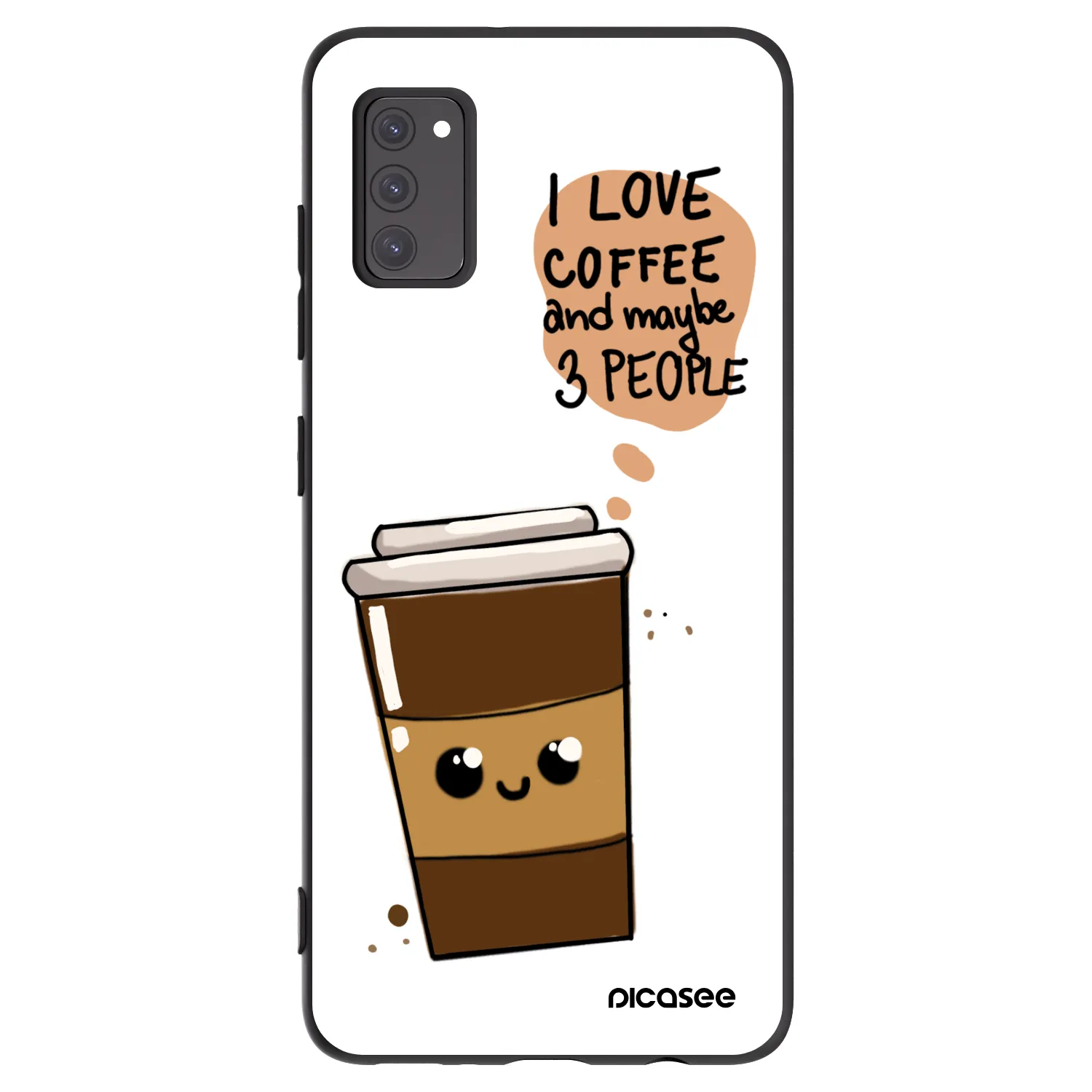 Picasee silikonový černý obal pro Samsung Galaxy A41 A415F - Cute coffee