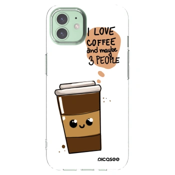 Picasee silikonový průhledný obal pro Apple iPhone 12 - Cute coffee