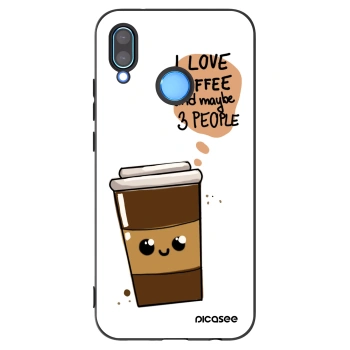 Picasee silikonový černý obal pro Huawei P20 Lite - Cute coffee