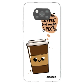 Picasee silikonový černý obal pro Xiaomi Poco X3 Pro - Cute coffee