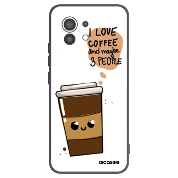Picasee silikonový černý obal pro Xiaomi Mi 11 - Cute coffee