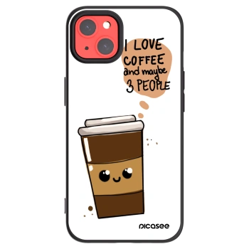 Picasee silikonový černý obal pro Apple iPhone 13 - Cute coffee