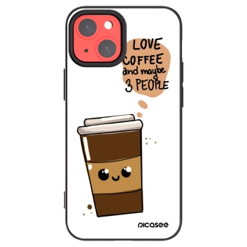 Picasee silikonový černý obal pro Apple iPhone 13 mini - Cute coffee