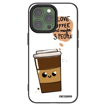 Picasee silikonový černý obal pro Apple iPhone 13 Pro - Cute coffee