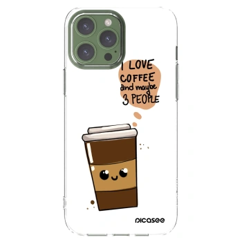 Picasee silikonový průhledný obal pro Apple iPhone 13 Pro Max - Cute coffee
