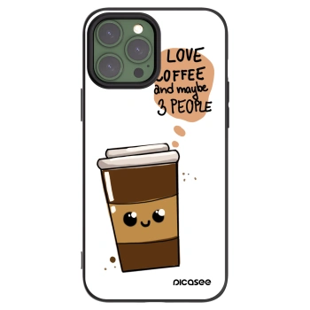 Picasee silikonový černý obal pro Apple iPhone 13 Pro Max - Cute coffee