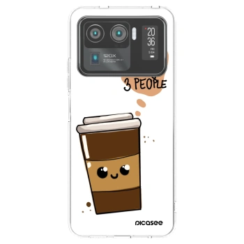 Picasee silikonový průhledný obal pro Xiaomi Mi 11 Ultra - Cute coffee