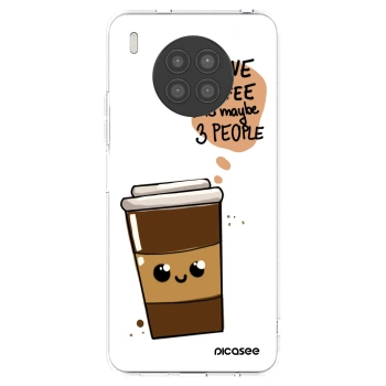 Picasee silikonový průhledný obal pro Huawei Nova 8i - Cute coffee