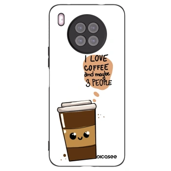Picasee silikonový černý obal pro Huawei Nova 8i - Cute coffee