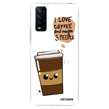 Picasee silikonový průhledný obal pro Vivo Y11s - Cute coffee