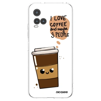 Picasee silikonový průhledný obal pro Vivo Y33s - Cute coffee