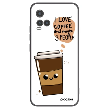 Picasee silikonový černý obal pro Vivo Y33s - Cute coffee