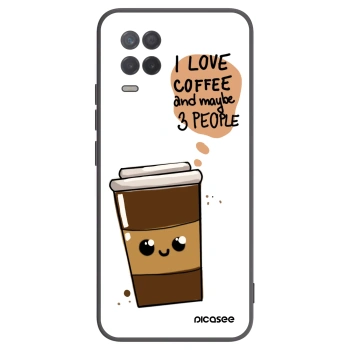 Picasee silikonový černý obal pro Realme 8 5G - Cute coffee