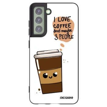 Picasee silikonový černý obal pro Samsung Galaxy S21 FE 5G - Cute coffee