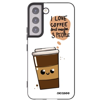 Picasee silikonový černý obal pro Samsung Galaxy S22 5G - Cute coffee