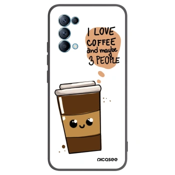 Picasee silikonový černý obal pro OPPO Reno 5 5G - Cute coffee