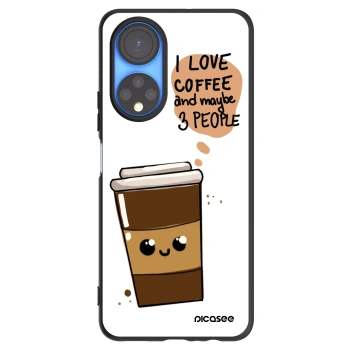 Picasee silikonový černý obal pro Honor X7 - Cute coffee