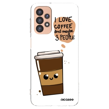 Picasee silikonový průhledný obal pro Samsung Galaxy A23 A236B 5G - Cute coffee
