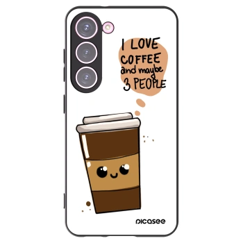 Picasee silikonový černý obal pro Samsung Galaxy S23 5G - Cute coffee