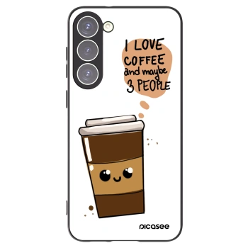 Picasee silikonový černý obal pro Samsung Galaxy S23+ 5G - Cute coffee