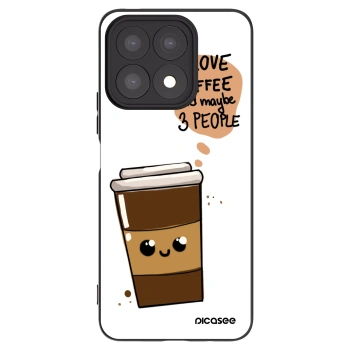 Picasee silikonový černý obal pro Honor X8a - Cute coffee