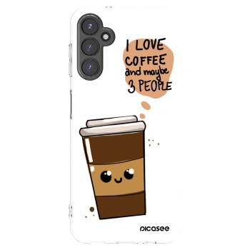 Picasee silikonový průhledný obal pro Samsung Galaxy A14 4G A145R - Cute coffee