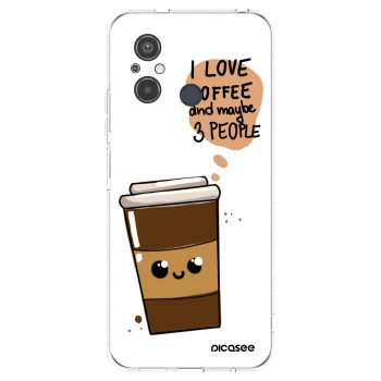 Picasee silikonový průhledný obal pro Xiaomi Redmi 12C - Cute coffee