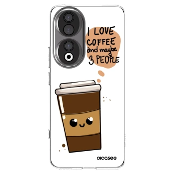 Picasee silikonový průhledný obal pro Honor 90 5G - Cute coffee