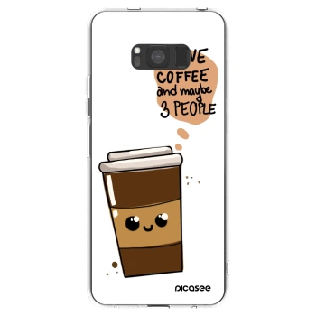 Picasee silikonový průhledný obal pro Samsung Galaxy S8 G950F - Cute coffee