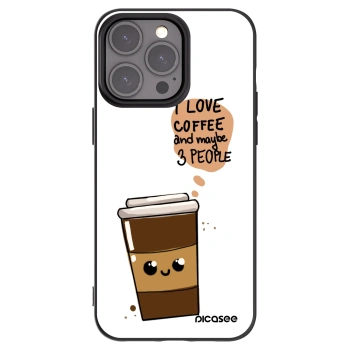 Picasee silikonový černý obal pro Apple iPhone 15 Pro Max - Cute coffee