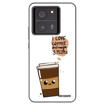 Picasee silikonový černý obal pro Xiaomi 13T - Cute coffee