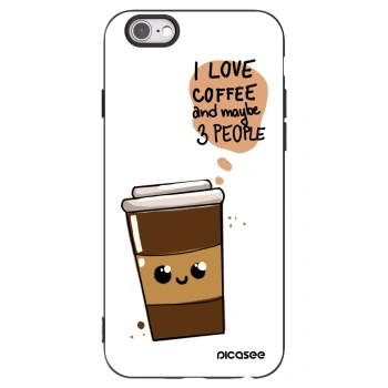Picasee silikonový černý obal pro Apple iPhone 6/6S - Cute coffee