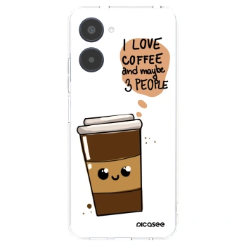 Picasee silikonový průhledný obal pro Realme 10 4G - Cute coffee