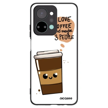 Picasee silikonový černý obal pro Honor X7a - Cute coffee