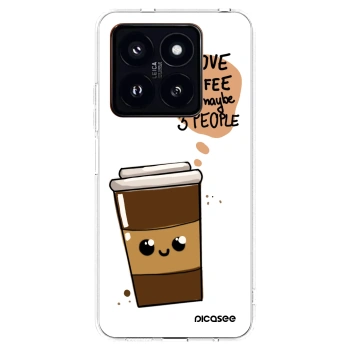 Picasee silikonový průhledný obal pro Xiaomi 14 Pro - Cute coffee