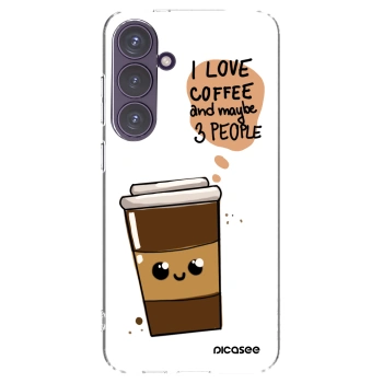 Picasee silikonový průhledný obal pro Samsung Galaxy S24+ S926B 5G - Cute coffee
