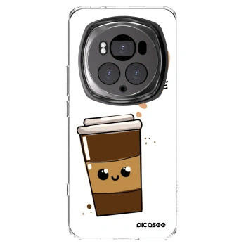 Picasee silikonový průhledný obal pro Honor Magic6 Pro - Cute coffee