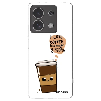 Picasee silikonový průhledný obal pro Xiaomi Redmi Note 13 4G - Cute coffee